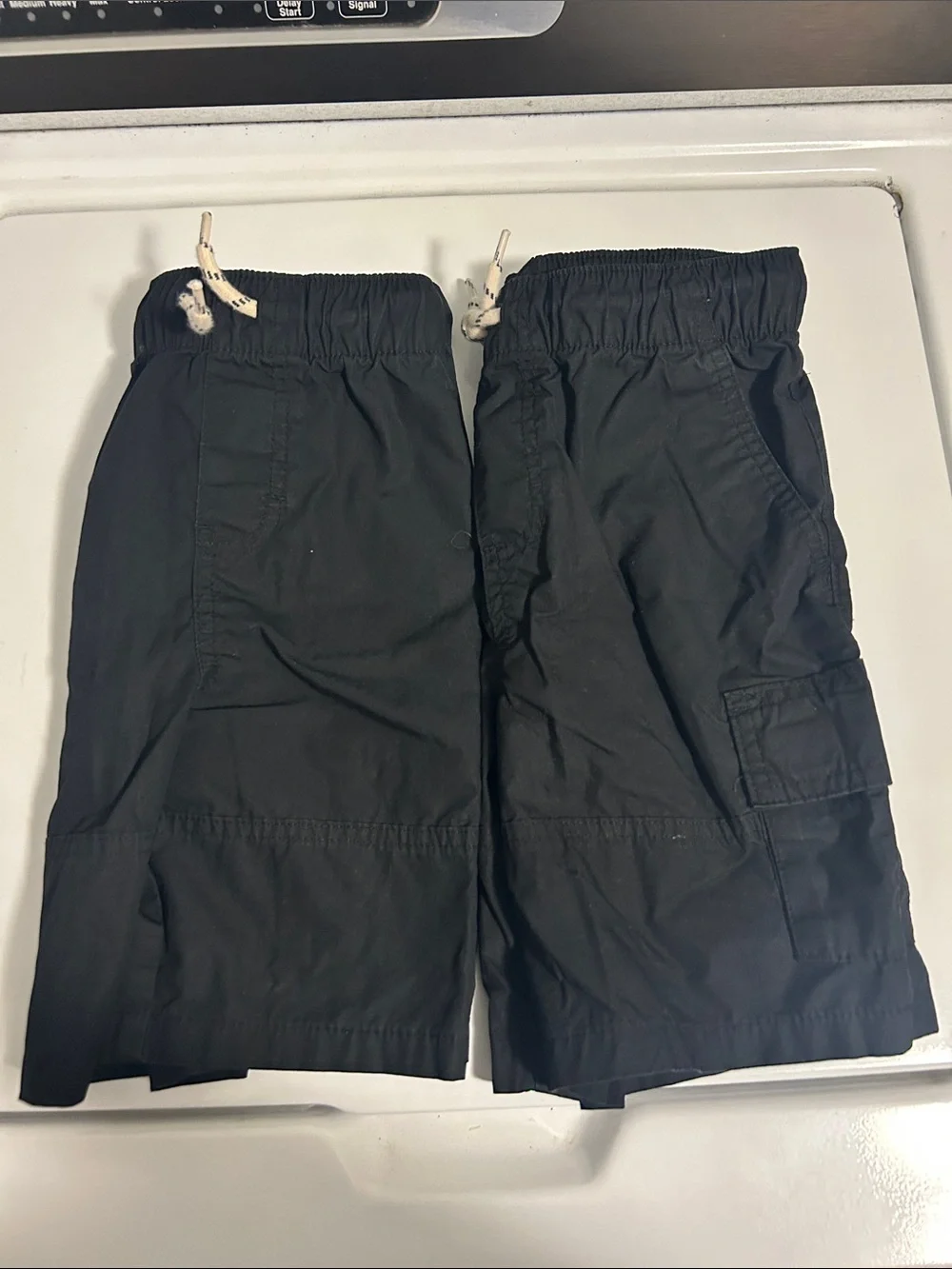 wonder nation Black Drawstring Cargo Shorts